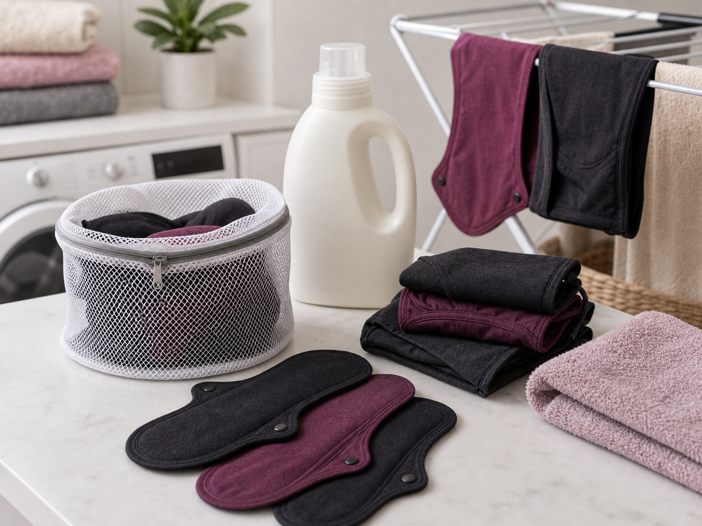 Reusable care laundry routine scene